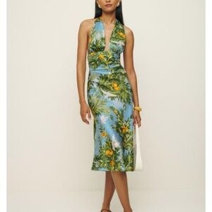 Reformation Millicent Silk Dress